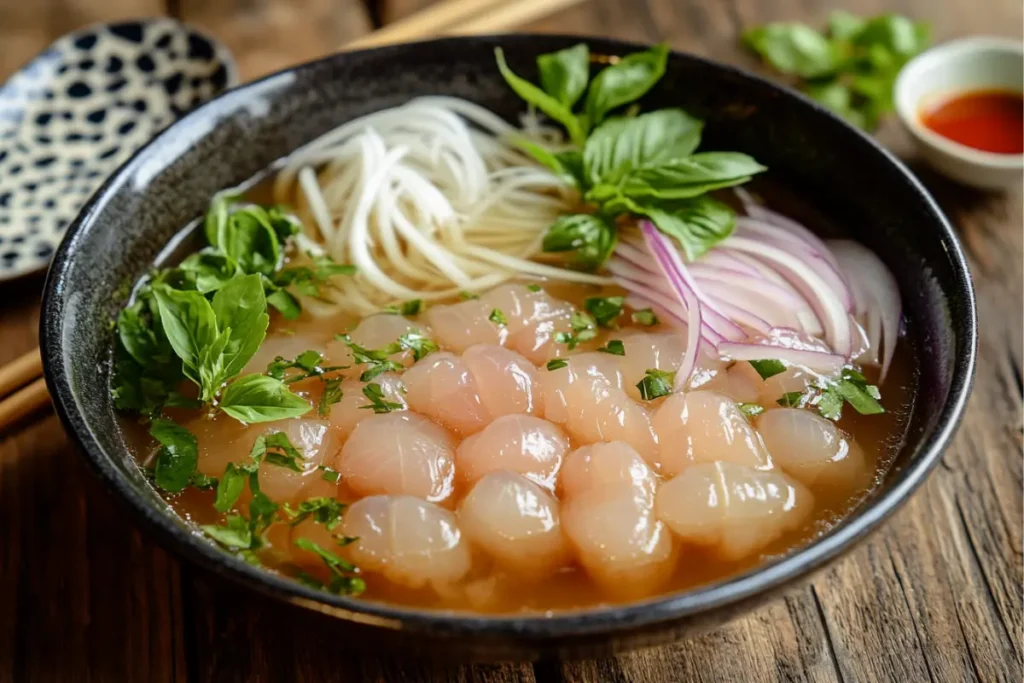 Beef Tendon Pho, chewy collagen-rich Vietnamese soup