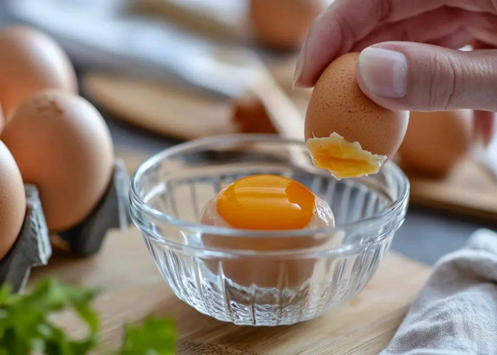 Cooking with water glass eggs - scrambled eggs made from preserved eggs